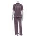 Women's Clothing Short-sleeved Shirt Elegant Pleated High Waist Wide-leg Pants Set_maomaolike.com