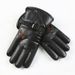 Warm gloves men's fleece thickened PU leather gloves fashion classic open smile gloves outdoor riding windproof and coldproof_maomaolike.com