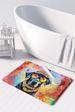 Black Labrador Hippie Dawg Memory Foam Kitchen Mat Machine Washable Anti-Fatigue Mat Cushion Comfort Bath Mat Or Kitchen Rug_maomaolike.com