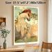 Summer Maiden Painting Poster, Elegant Art Nouveau Style Poster, Graceful Maiden With Red Floral Crown By Waterside, Delicate Vintage Decor Ideal For_maomaolike.com