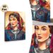 Ethnic Traditional Woman Painting Poster, Vibrant Artistic Ethnic Style Poster, Exquisitely Adorned Cultural Portrait Ideal For Living Room, Bedroom_maomaolike.com