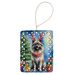 Keeshond Christmas Reindeer Porcelain Ornament Christmas Tree Hanging Decorations For Home Christmas Holiday, Rectangle, Gift, Multicolor_maomaolike.com