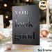 "You Look Good" Inspirational Quote Painting Poster, Sleek Metallic Embossed Typography Poster, Warm Uplifting Decor Ideal For Bedroom, Bathroom Or_maomaolike.com