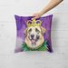 Anatolian Shepherd Dog King Of Mardi Gras Throw Pillow Machine Washable, Indoor Outdoor Decorative Pillow For Couch, Bed Or Patio, 18Hx18W_maomaolike.com