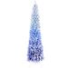 7ft PVC Blue Gradient Flocking Light Tree_maomaolike.com