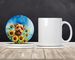 Norfolk Terrier In Sunflowers Large Sandstone Coasters Pack Of 4 Absorbent Round Coasters Decor Gifts For Men Or Women, 4 In, Multicolor_maomaolike.com