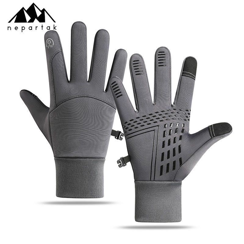 Men's Gloves New autumn and winter cycling gloves to go out windproof and waterproof plus velvet thickened cycling non slip wear resistant warm gloves_maomaolike.com
