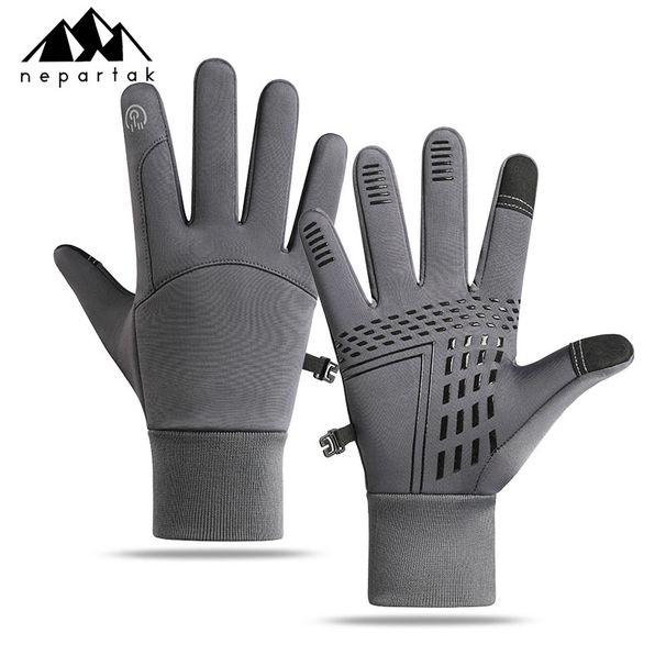 Men's Gloves New autumn and winter cycling gloves to go out windproof and waterproof plus velvet thickened cycling non slip wear resistant warm gloves_maomaolike.com