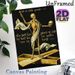 Memento Mori Painting Poster, Vintage Gothic Skeleton With Cross & Skull On Coffin Poster, Dark Retro Art Decor Suitable For Gothic-style Living_maomaolike.com