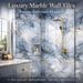 30cm*30cm Blue Marble Wall Tiles – Peel & Stick Waterproof Panels For Bathroom Self-adhesive | Luxury Gold Vein Design, Easy DIY, No Renovation Needed_maomaolike.com