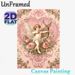 Cupid Themed Painting Poster, Vintage Romantic Floral Poster, Delicate Cupid With Bow Set In Ornate Heart Frame With Pink Roses, Elegant Romantic_maomaolike.com