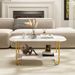 Modern 2-tier Marble Top Coffee Table_maomaolike.com