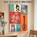 Folk Cultural Themed Painting Poster, Vibrant Collage-style Poster, Featuring Ethnic Figures, Pomegranate, Traditional Instrument & Decorative Motifs_maomaolike.com