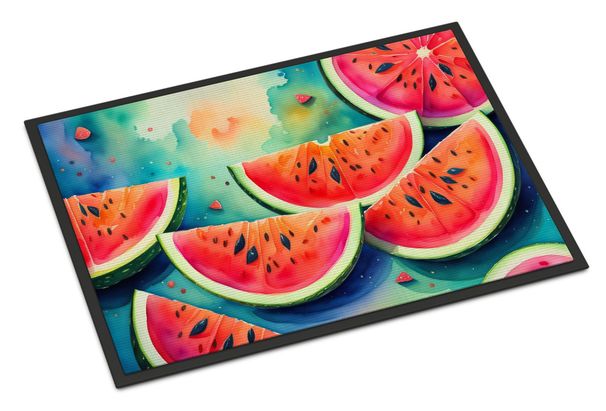 Colorful Watermelons Doormat Front Door Mat Indoor Outdoor Rugs For Entryway, Non Slip Washable Low Pile, 24H X 36W_maomaolike.com