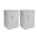 New Cross-Border Canvas Bag Dirty Laundry Large Long Handle Storage Basket Hot-sale Hot-Selling Striped Moving Packing_maomaolike.com