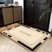 Living Room Rug Large Size Gorgeous Gold Frame Design Bedroom Rug Plush Thickened Machine Washable Thickened Underlay Interior Decorative Rug_maomaolike.com