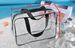 Large Clear Makeup Cosmetic Organizer Bag, Plastic Tote Bags, Waterproof Transparent Handbag Purse_maomaolike.com