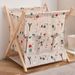 Single Layer Fabric Floor Indoor Bookshelf Clothes Books Newspapers Rack Foldable Storage Basket_maomaolike.com