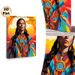 Sacagawea Indigenous Portrait Painting Poster, Vibrant Colorful Stylized Art Poster With Inspirational Quote, Meaningful Cultural Wall Decor For Home_maomaolike.com