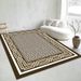 Living Room Rug Large Size Gorgeous Gold Frame Design Bedroom Rug Plush Thickened Machine Washable Thickened Underlay Interior Decorative Rug_maomaolike.com