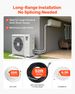 50ft Mini Split Line Set, 3/8” & 5/8” OD AC Copper Tubing Pipe, 3/8 White PE Thickened Insulated Coil With Flared Nuts, Rich Fittings, For Mini Split Air Conditioner HVAC Or Heat Pump System_maomaolike.com