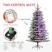 6.5 Ft Pre-Lit Mountain Pine Artificial Christmas Tree, Snow Flocked Christmas Tree, Hinged Xmas Tree With 400 LED Lights And 990 Branch Tips For Holiday Party Decoration, Green_maomaolike.com