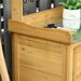 Wooden Potting Bench 3-Tier Storage Cabinet Work Station Table Lockable Organizer With Magnetic Latch Hooks Foot Pads 34.25L Yellow_maomaolike.com