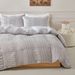 Flower Vertical Stripes Quilt Cover Duvet Cover Full Size Bedding Set For UK/USA/Europe Bedding_maomaolike.com