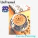 Coffee Themed Painting Poster, Watercolor-style Warm-toned Frothy Coffee In Metal Cup With Coffee Beans Poster, Brings Cozy Warm Ambiance, Ideal For_maomaolike.com