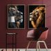 Lion, Lion, Modern Style, Home Décor Painting, Living Room Sofa Backdrop Artwork, Art Exhibition Piece_maomaolike.com