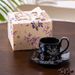Exquisite Flower Love Coffee Cup Plate Ceramic Teapot Gift Box Set_maomaolike.com