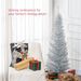 Artificial Pencil Christmas Tree, Slim Xmas Tree With Realistic Branch Tips And Plastic Stand_maomaolike.com