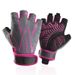 Cycling ice silk half-finger fitness gloves men and women extended wrist strap palm anti-slip shock-absorbing outdoor sports weightlifting equipment_maomaolike.com