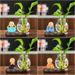 Creative Internet Celebrity Resin Craft Four No Monk Green Radish Hydroponic Vase Living Room Office Desk Home_maomaolike.com