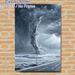 Ice Tornado Painting Poster, Monochromatic Dramatic Icy Tornado Scene Poster, Striking Weather-themed Decor Ideal For Home Office, Living Room_maomaolike.com