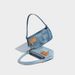 New Simple And Trendy Single-shoulder Underarm Bag, Vintage Patchwork Denim Baguette Bag Women, Versatile Crossbody Handbag For Co_maomaolike.com