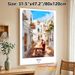 Bari Italy Townscape Painting Poster, Warm Vibrant Illustrated Mediterranean Alley Scene Poster, Captures Cozy Local Daily Life, Ideal For Living_maomaolike.com