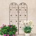 2 Pack Metal Garden Trellis 71" X 19.7" Rustproof Trellis For Climbing Plants Outdoor Flower Support Brown_maomaolike.com