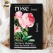 Rose Dictionary Style Painting Poster, Vintage Realistic Pink Rose With Typography Dark Background Poster, Elegant Floral Wall Decor Ideal For Living_maomaolike.com