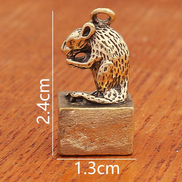 Brass Crafts Zodiac Seal Small Ornaments For Study Office Business Souvenirs Three-Dimensional Metal Animals_maomaolike.com