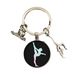 Creative I Love Gymnastics Time Glass Keychain Pendant Metal Key Ring for Men and Women_maomaolike.com
