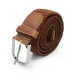 HOT Waist Black Canvas Braided Elastic Woven Leather Wide Hot Metal Stretch Belt for Men_maomaolike.com