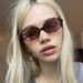 Unisex Small oval frame bookish sunglasses Fashion sunglasses Women's high sense sunglasses_maomaolike.com