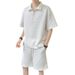 Men's Clothing Ice silk sports suit men summer light luxury men's clothing brand loose short sleeved Polo shirt half zipper_maomaolike.com