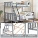 Twin Over Full Bunk Bed With Flexible Ladder,Kids Solid Wood Bed Frame,Strong Wooden Slats, Non-Toxic Finishes, No Box Spring Needed,Gray_maomaolike.com