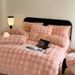 High Weight Rabbit Fur Plush Four-Piece Thickened Bed Sheet Style Three-Piece Winter Double-Sided Fleece Duvet Cover Set_maomaolike.com