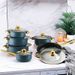 12 Piece Stainless Steel Cookware Set, Multiple Color Non Stick Cookware Set, Frying Pan, Flat Bottomed Pan, Stew Pot, Equipped With Lid, Multifunctional, Stylish And Durable_maomaolike.com