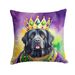 Newfoundland King Of Mardi Gras Throw Pillow Machine Washable, Indoor Outdoor Decorative Pillow For Couch, Bed Or Patio, 14Hx14W_maomaolike.com