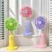Summer Cute Small Pot Children's Desktop Handheld Mini Silent Flower Fan Girl's Birthday Gift_maomaolike.com