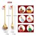 6pcs /Pack Christmas Mixing Spoon Fruit Fork With Pendant Flatware_maomaolike.com